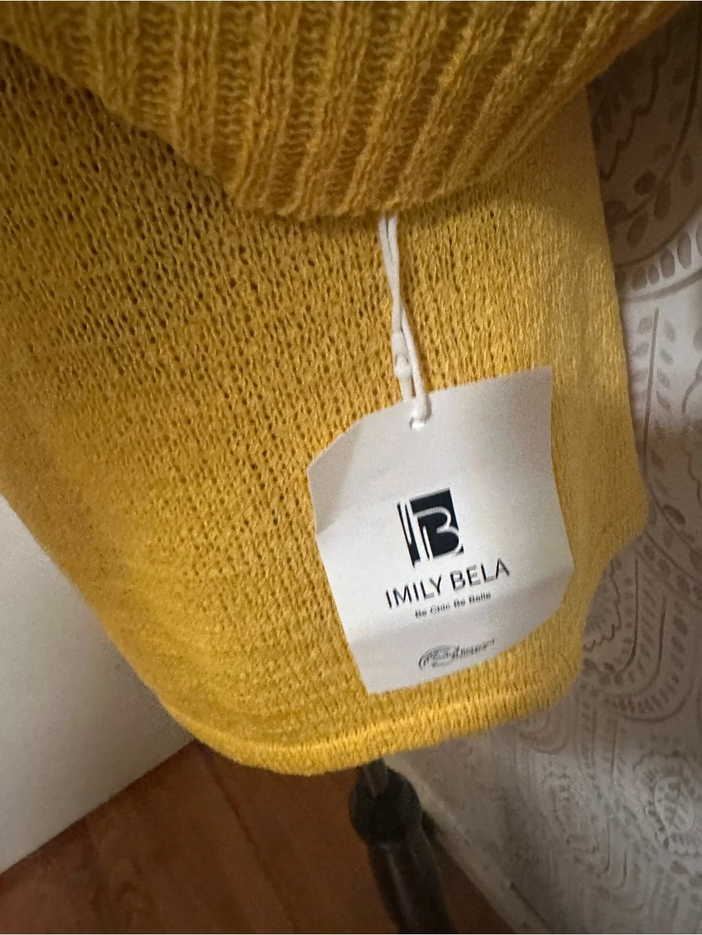 Amazon Women's Mustard Yellow Knit Sweater & High-Waist Drawstring Shorts Set
